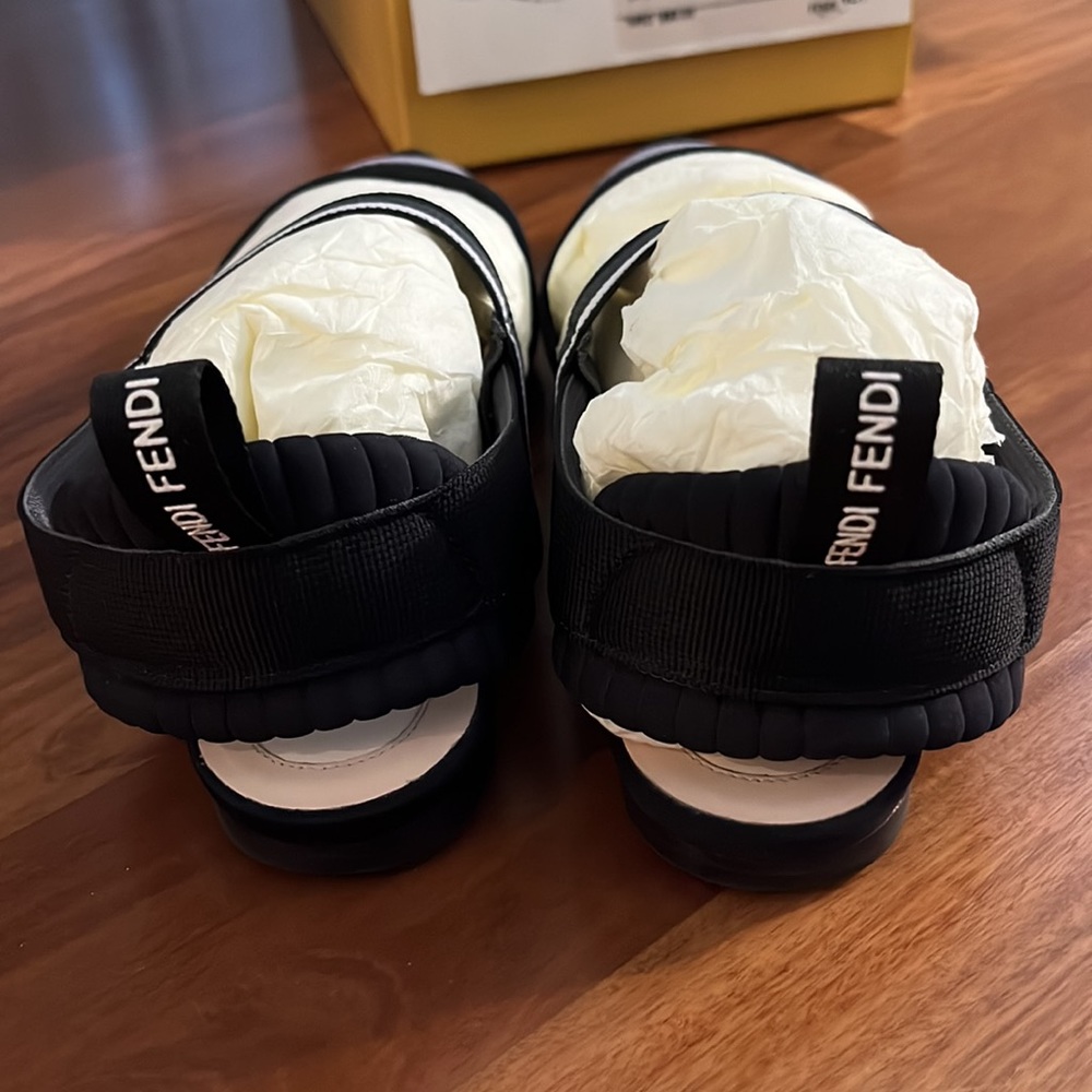 Fendi Fabric Flats With Mesh And Elastic Details - image 4